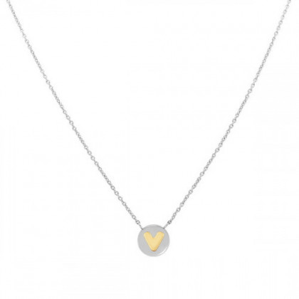 NECKLACE WITH THE LETTER V IN GOLD