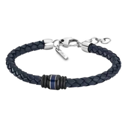 PULSERA LOTUS STYLE MEN IN BLACK ACERO