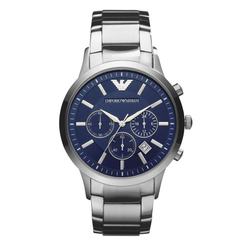 MEN'S WATCH WITH TWO DIALS AND STEEL BRACELET