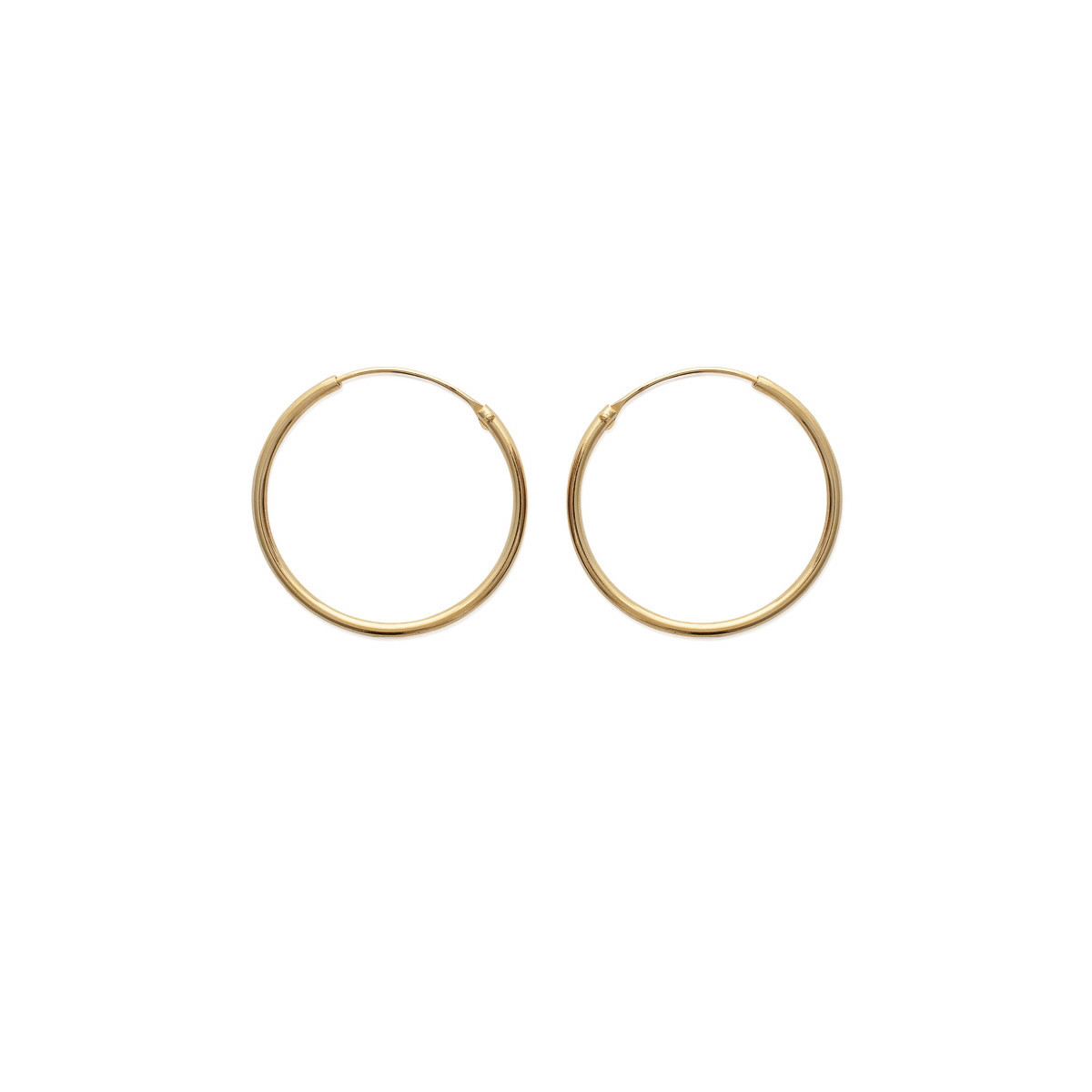 30MM GOLD PLATED SILVER HOOPS