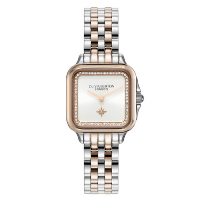 GROSVENOR 28 MM WATCH WITH WHITE AND TWO-TONE BRACELET