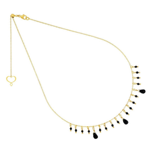 THREE DROPS FRINGED NECKLACE