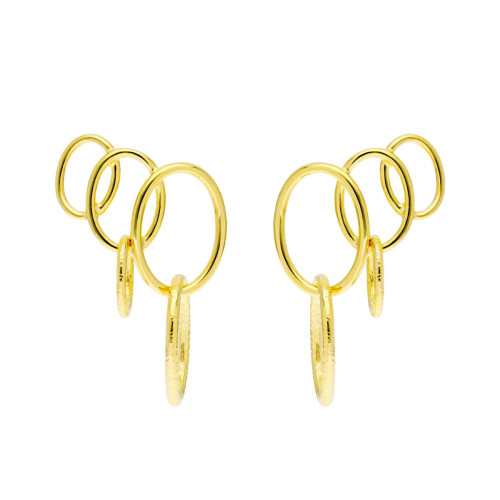 GOLD PLATED SILVER AIX EARRINGS