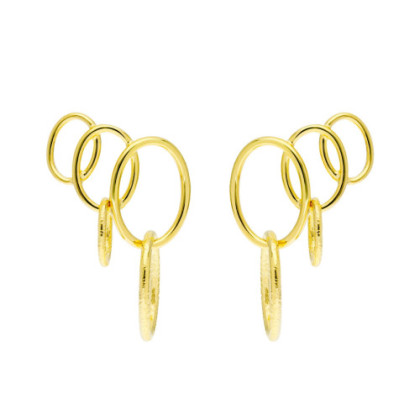 GOLD PLATED SILVER AIX EARRINGS