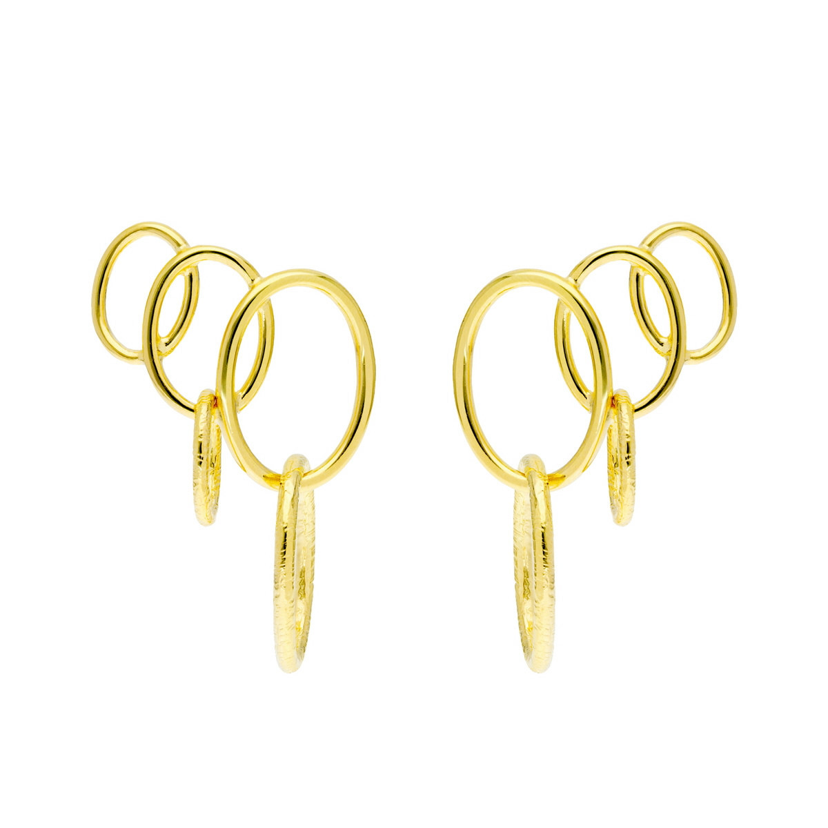 GOLD PLATED SILVER AIX EARRINGS