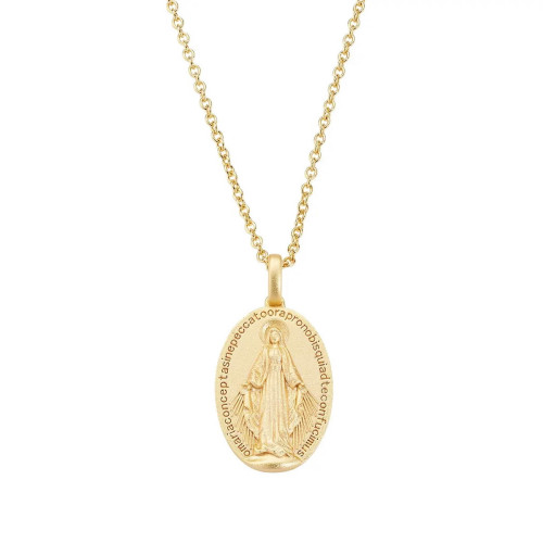 NECKLACE WITH MIRACULOUS VIRGIN MEDAL