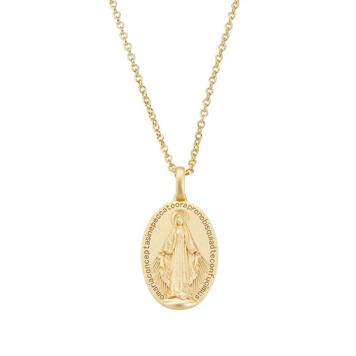 NECKLACE WITH MIRACULOUS VIRGIN MEDAL