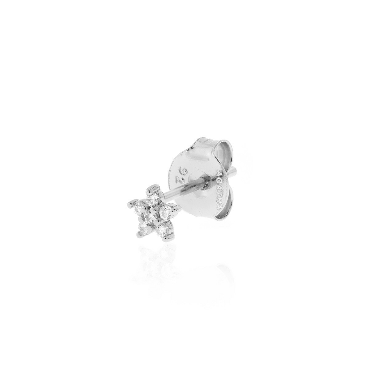 PIERCING MINI FLOWER6 SILVER PLATED CRYSTAL TU 2320654-136